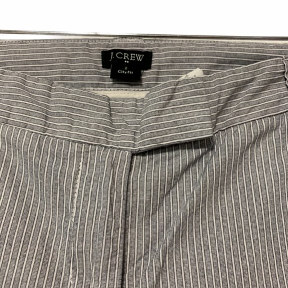 J. Crew Pants - J.Crew City Fit size 2 Grey White Stripe Pant